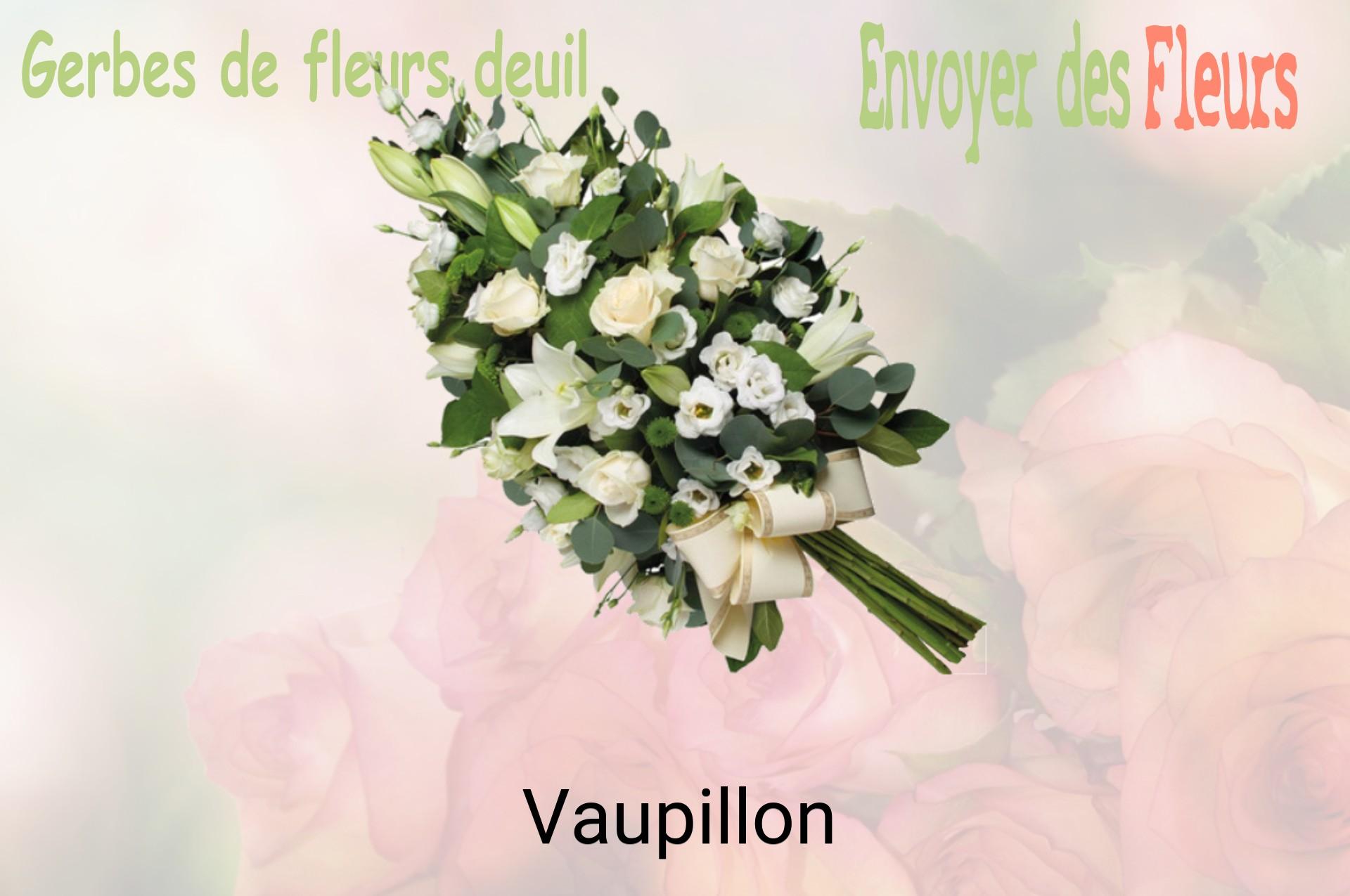 Gerbe de fleurs de deuil livrée à Vaupillon